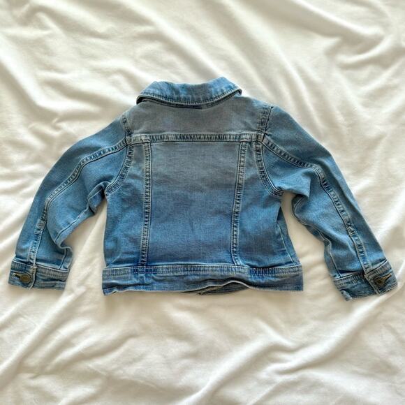 Kids Okie Dokie Repreve Cotton Blue Denim Jacket Snap Buttons Size 2T - Picture 3 of 7